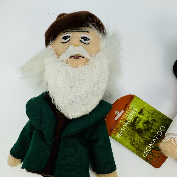 Unemployed Philosophers Guild Finger Puppet Magnets Davinci And Frida Lot Of 2 - Picture 3 of 9